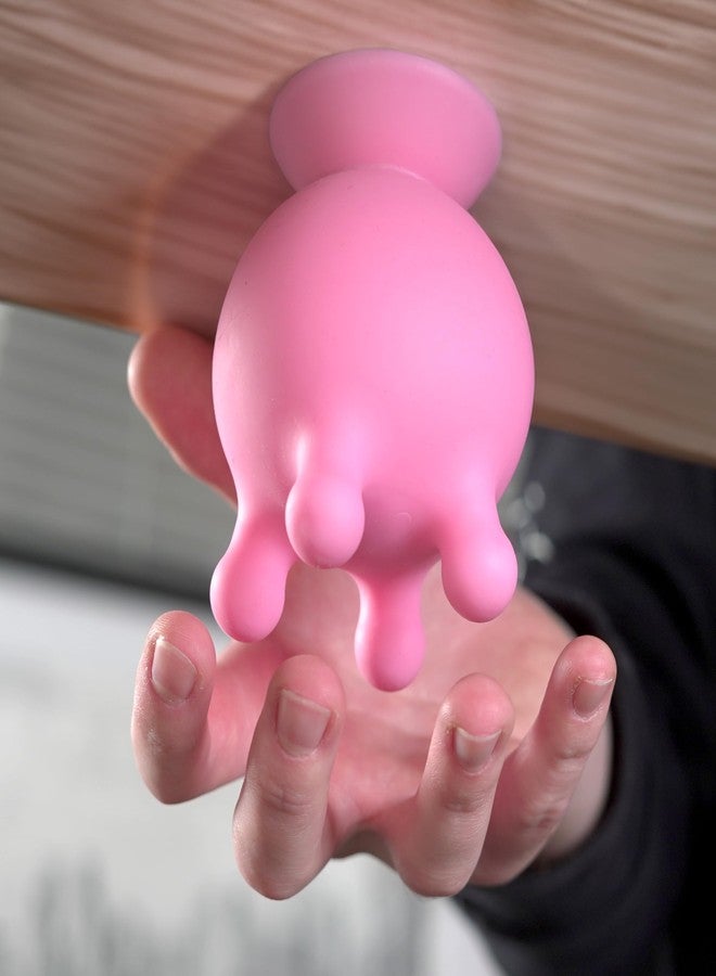 Bubblegum Stuff Office Udder - Pink Squishy Silicone Cow Udder Stress Relief Desk Toy - Suction Cup Stress Reliever - Adult Squeeze Toy - Image 5